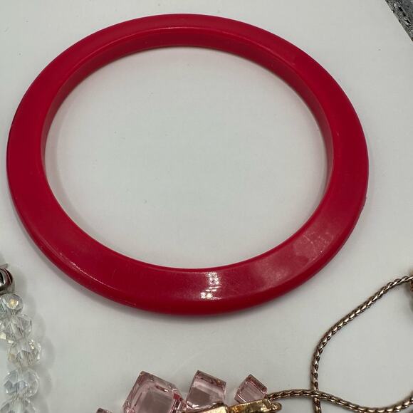 Assorted Lot of Bracelets Cuff Bangle Chain Boho Brown Pink Costume Jewelry - Picture 2 of 8